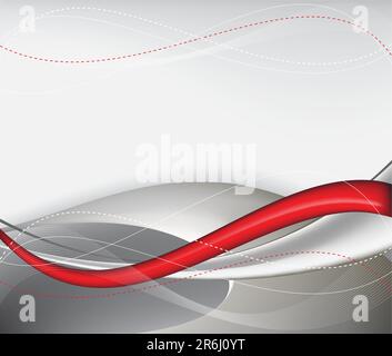 red tech abstract background composition - vector illustration Stock Vector