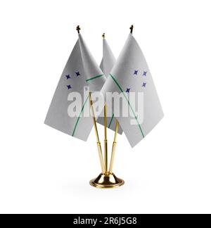 Small national flags of the Mercosur on a white background. Stock Photo