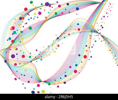 Colourful lines background on sea theme for design use Stock Vector