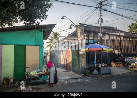 Salatiga, Indonesia - May 22, 2023: People on the streets of Salatiga, Indonesia. Stock Photo