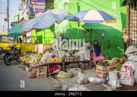 Salatiga, Indonesia - May 22, 2023: People on the streets of Salatiga, Indonesia. Stock Photo