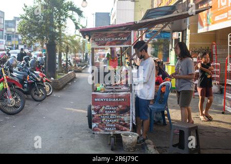 Salatiga, Indonesia - May 22, 2023: People on the streets of Salatiga, Indonesia. Stock Photo