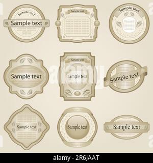 Set of vintage labels Stock Vector