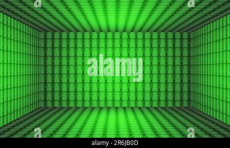 wall padded empty room with copy space 3d rendering Stock Photo