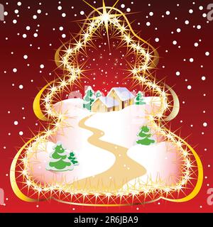 christmas,  this  illustration may be useful  as designer work Stock Vector