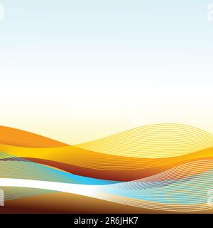 landscape,  this  illustration may be useful  as designer work Stock Vector
