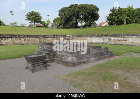 Candi Sambisari is a Hindu temple located in Purwomartani, Kalasan, Sleman. Built in the 9th century in the era of the Mataram Kuno kingdom. Yogyakart Stock Photo