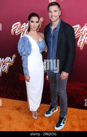 Hollywood, United States. 09th June, 2023. HOLLYWOOD, LOS ANGELES, CALIFORNIA, USA - JUNE 09: Roselyn Sanchez and husband Eric Winter arrive at the Los Angeles Special Screening Of Searchlight Pictures' 'Flamin' Hot' held at the Hollywood American Legion Post 43 at Hollywood Legion Theater on June 9, 2023 in Hollywood, Los Angeles, California, United States. (Photo by Xavier Collin/Image Press Agency) Credit: Image Press Agency/Alamy Live News Stock Photo