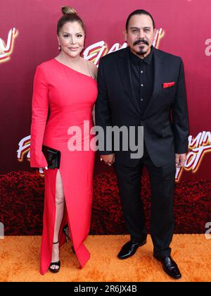 Hollywood, United States. 09th June, 2023. HOLLYWOOD, LOS ANGELES, CALIFORNIA, USA - JUNE 09: Yadi Valerio and husband Emilio Rivera arrive at the Los Angeles Special Screening Of Searchlight Pictures' 'Flamin' Hot' held at the Hollywood American Legion Post 43 at Hollywood Legion Theater on June 9, 2023 in Hollywood, Los Angeles, California, United States. (Photo by Xavier Collin/Image Press Agency) Credit: Image Press Agency/Alamy Live News Stock Photo