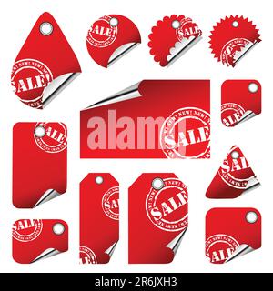 tags sale, this  illustration may be useful  as designer work Stock Vector