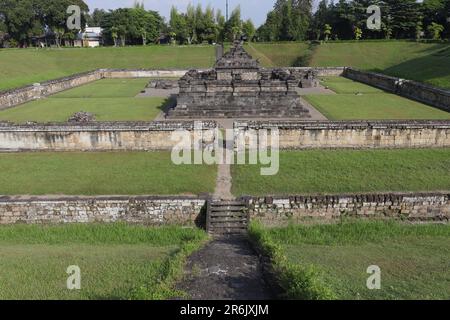 Candi Sambisari is a Hindu temple located in Purwomartani, Kalasan, Sleman. Built in the 9th century in the era of the Mataram Kuno kingdom. Yogyakart Stock Photo