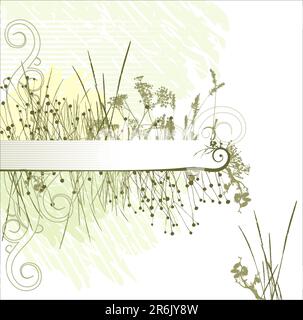 Grass silhouette frame / vector. Ideally for your use Stock Vector