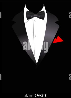 Vector illustration of elegant business suit with bow Stock Vector