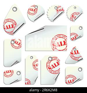 tags white, this  illustration may be useful  as designer work Stock Vector