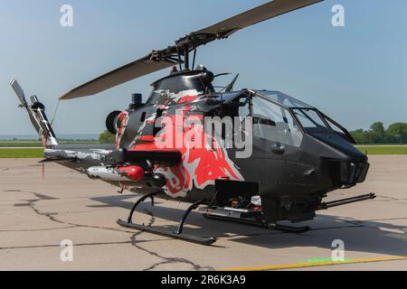 Bell AH-1 Cobra at Pardubice Air Show 2023 in Pardubice, Czech Republic Stock Photo