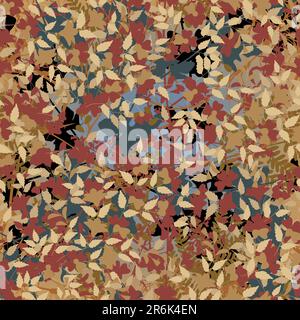 Editable vector seamless tile of tangled plants Stock Vector