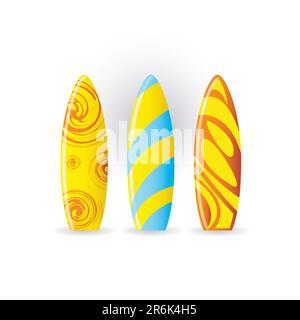 Illustration Surfboards Design Stock Vector Image & Art - Alamy