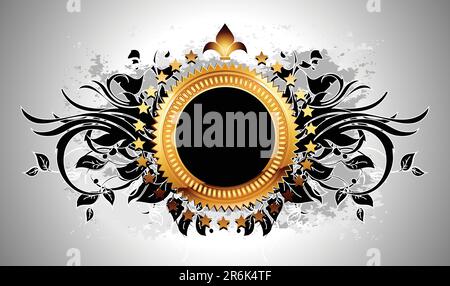 ornamental shield,  this illustration may be useful as designer work Stock Vector