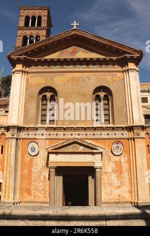 Basilica di Santa Pudenziana church facade in Rome, Italy Stock Photo