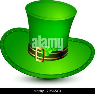green hat,  this  illustration may be useful  as designer work Stock Vector