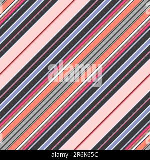 Seamless grey-blue-pink pastel pattern with diagonal stripes (vector) Stock Vector