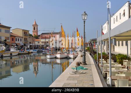 Italy, Emilia Romagna, Adriatic Sea, Cesenatico, at the harbour, church Stock Photo