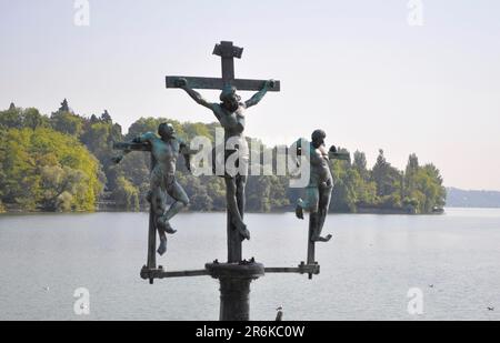 On Lake Constance, Mainau Island, Swedish Cross Stock Photo