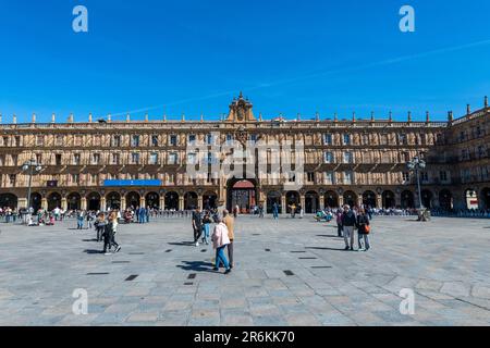 Plaza Mayor, Salamanca, UNESCO World Heritage Site, Castile and Leon, Spain, Europe Stock Photo