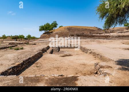 Water reservoir, Archaeological Park, Dholavira, UNESCO World Heritage Site, Gujarat, India, Asia Stock Photo