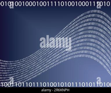 Editable vector illustration of a digital data background Stock Vector