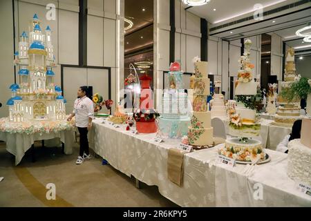 Colombo. 10th June, 2023. This photo taken on June 10, 2023 shows a scene at an exhibition of various cake designs in Colombo, Sri Lanka. Credit: Ajith Perera/Xinhua/Alamy Live News Stock Photo