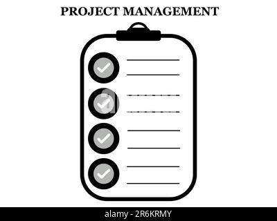 Project Management illustration. Agenda icon. Project icon Stock Photo