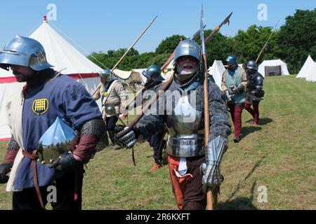 Barnet, London, UK. 10th June 2023. The Barnet Medieval Festival, with over 350 re-enactors commemorating the Battle of Barnet and the Wars of the Roses. Credit: Matthew Chattle/Alamy Live News Stock Photo