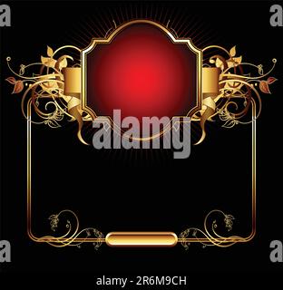 ornate frame,  this illustration may be useful as designer work Stock Vector