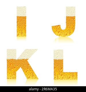 alphabet beer, this  illustration may be useful  as designer work Stock Vector