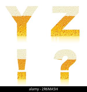 alphabet beer, this  illustration may be useful  as designer work Stock Vector
