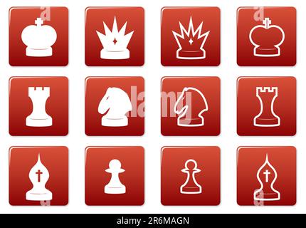Red and white chess board - vector illustration.. Seamless pattern of ...