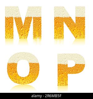 alphabet beer, this  illustration may be useful  as designer work Stock Vector