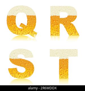 alphabet beer, this  illustration may be useful  as designer work Stock Vector