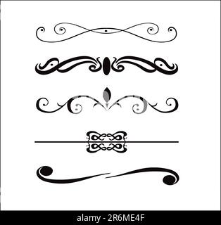 Abstract vector design elements ,borders ,frames Stock Vector