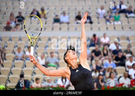 Paris, France. 08th June, 2023. Caroline Wozniacki during the French Open, Grand Slam tennis tournament on June 8, 2023 at Roland Garros stadium in Paris, France. Photo Victor Joly/DPPI Credit: DPPI Media/Alamy Live News Stock Photo