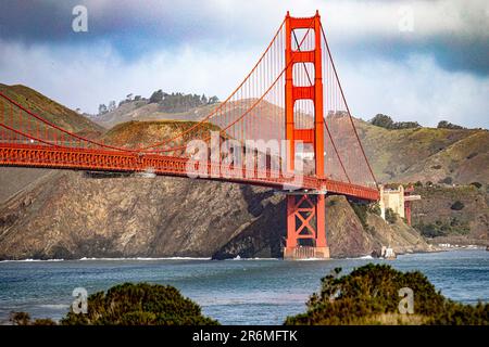 Golden Gate Bridge, San Francisco, California, USA. America Concept. Stock Photo