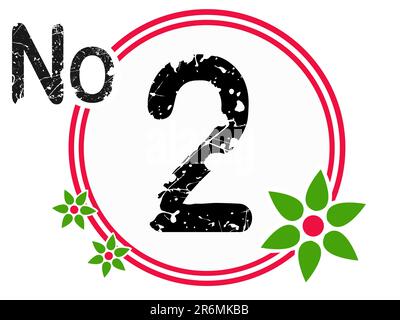 Chart Countdown in Red and Black No 2 (Vector Format) Stock Vector