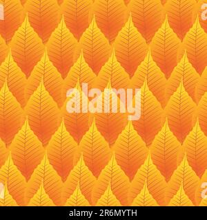 Seamless autumn background from a leaves Stock Vector