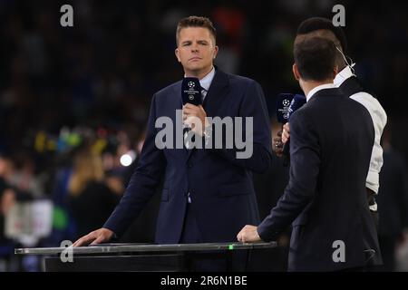 Ataturk Olympic Stadium, Istanbul, Turkey. 10th June, 2023. UEFA Champions League Final, Manchester City versus Inter Milan; BT Sport presenter Jake Humphrey Credit: Action Plus Sports/Alamy Live News Stock Photo