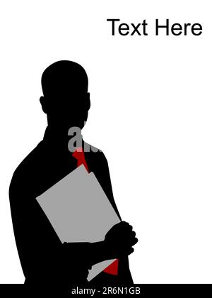 businessman man holding folders Stock Vector