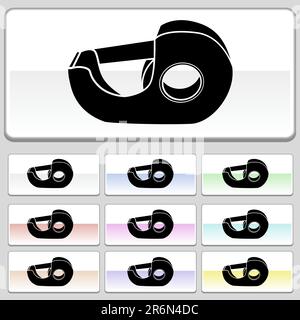 An image of a tape dispenser. Stock Vector
