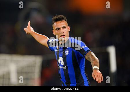 Istanbul, Turkey. 10th June, 2023. Lautaro Martinez (10 Inter) during the UEFA Champions League Final between Manchester City FC and FC Internazionale at Atatürk Olympic Stadium in Istanbul, Turkey. (Daniela Porcelli/SPP) Credit: SPP Sport Press Photo. /Alamy Live News Stock Photo