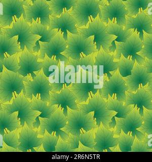 Seamless autumn background from a leaves Stock Vector