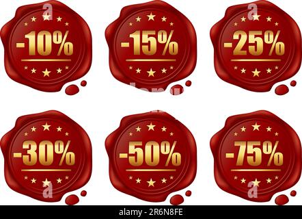 wax seal, this illustration may be useful as designer work Stock Vector
